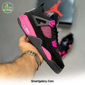 کتونی ایر جردن ۴ مشکی صورتی (Air Jordan 4 Black Pink)