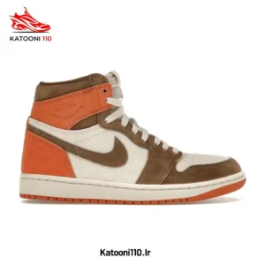 کتونی نایک جردن ۱ (Air Jordan 1) قهوه ای-نارنجی