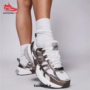 کتونی نایک مدل V2K Run سفید برنزی